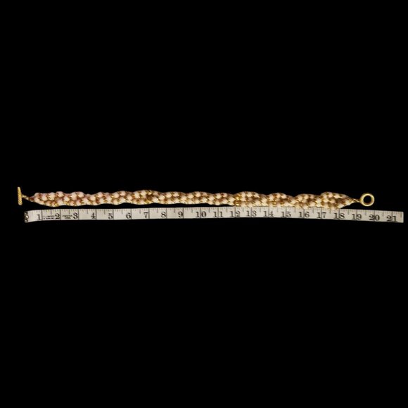 Twisted Choker Necklace in White and Gold - Picture 8 of 9